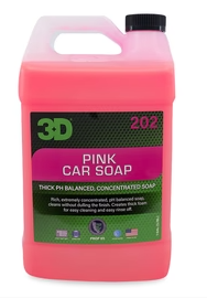 3D PINK CAR SOAP 1 GALL 3,78L PH NEUTRÁLNÍ KONCETROVANÝ ŠAMPON